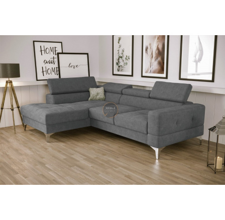 Rohová sedacia súprava TOSCANIA MINI s funkciou spania 170x250 cm - sivá, ľavá