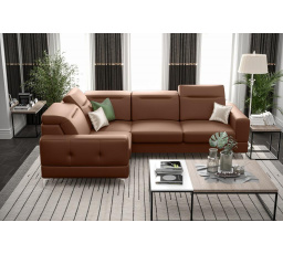 Rohová sedacia súprava MALIBU prírodná koža 250X180 cm - ľavá, prírodná koža - voliteľná farba