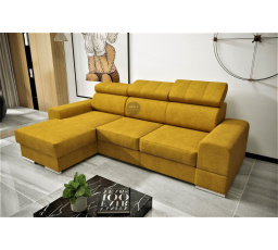 Rohová sedacia súprava ROYAL MINI 260×160 - žltá, ľavá