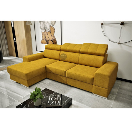 Rohová sedacia súprava ROYAL MINI 260×160 - žltá, ľavá