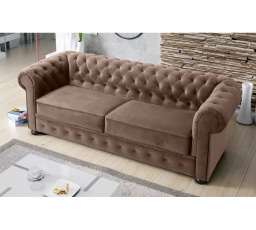 Sofa dvojmiestna MANCHESTER II 188 cm - Pohovka bez funkcie spania, hnedá