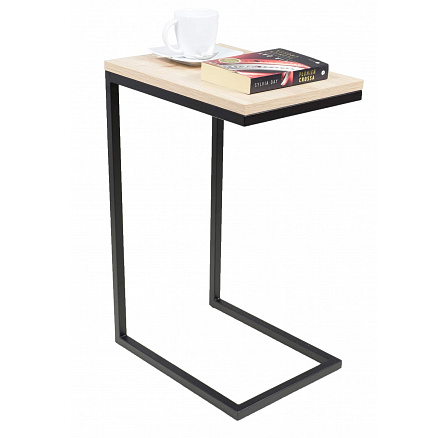 Odkladací stolík Loft – v rôznych farbách – dub Sonoma, čierny mat Odkladací stolík Loft – v rôznych farbách – dub Sonoma, čierny mat