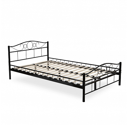 Łóżko Metalowe GRIFFIN 120x200 Czarne Łóżko Metalowe GRIFFIN 120x200 Czarne