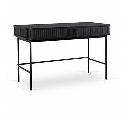 Písací stôl TRISH 120 cm Ryhovaný Čierny