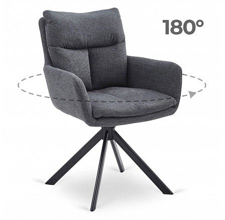 Otočná stolička PAUL Tmavosivá
