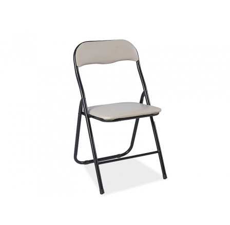 Skladacia stolička TIPO, béžová/čierna