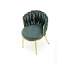 Jedálenská stolička K517, Tmavozelená/Zlatá