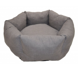 Šesťhranná posteľ AXIN - sivá melírovaná