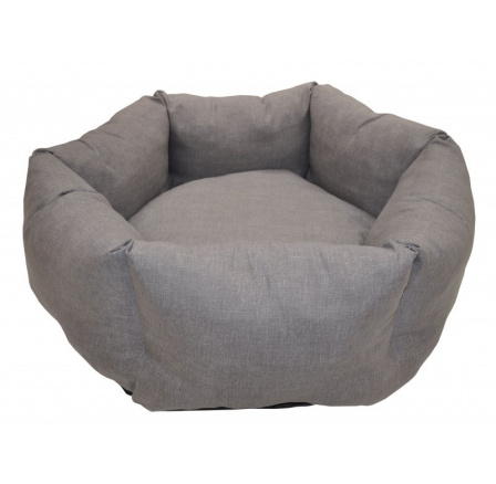 Šesťhranná posteľ AXIN - sivá melírovaná