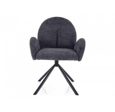 Jedálenská otočná stolička PLANET RAVEN, sivá 18/čierna