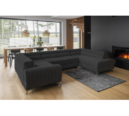 Rohová sedacia súprava v tvare U LOUIS, Vero 5 Pravá