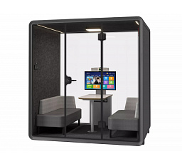 Kabína Large Booth Čierny-Sivý ST