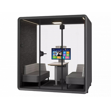 Kabína Large Booth Čierny-Sivý ST