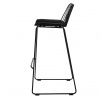 Barová stolička Dill High čierna s čiernym vankúšom