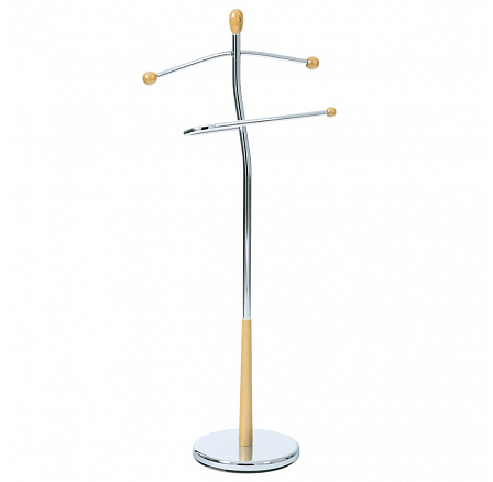 Nemý sluha, výška 118 cm, masívne kaučukové drevo, prírodný odtieň., chrómový kov, nos.5 kg