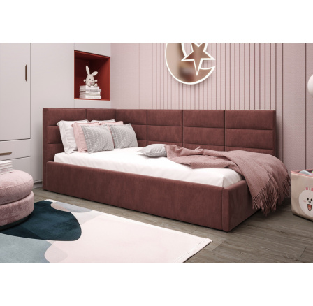 Posteľ ZAZU - voliteľný odtieň - ľavá strana