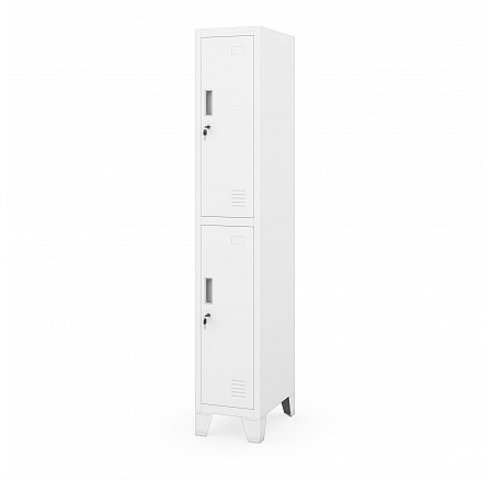 Šatníková skriňa pre zamestnancov biela, 292 × 1720 × 450 mm: BARTEK 1 Plus Šatníková skriňa pre zamestnancov biela, 292 × 1720 × 450 mm: BARTEK 1 Plus