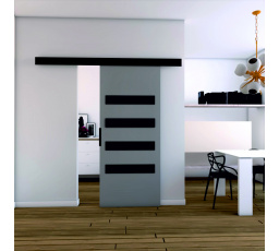 Posuvné dvere STANDART MIX F100, sivo-čierna