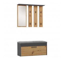 Predsieňová zostava Pargas antracit/dub artisan