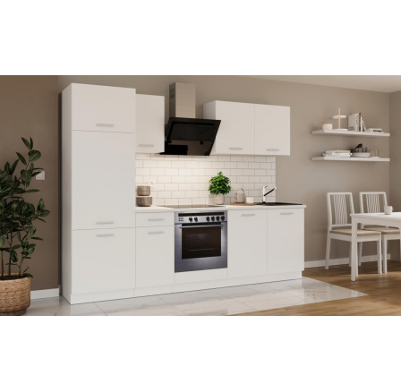 Kuchynská linka Todor 260 biela + PD 200 biela