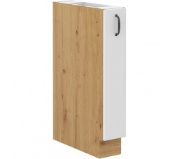 Kuchynská dolná skrinka STIPE 15 D CARGO BB, Biela/Dub artisan