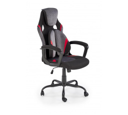 Kancelárske kreslo JENSEN, čierna/jaseň/červená