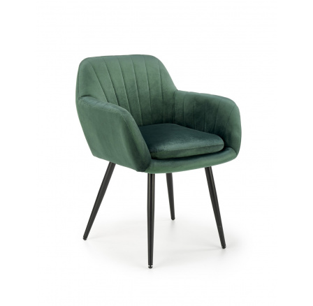 Jedálenská stolička K429, zelená/čierna