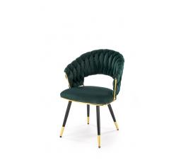 Jedálenská stolička K551, Zelená/Čierna/Zlatá