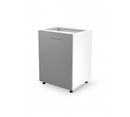 Kuchynská dolná skrinka VENTO D-60/82, svetlo šedá/biela