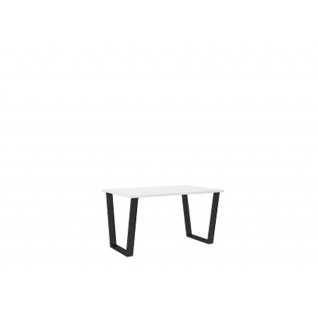 CELINE NEW - Jedálenský stôl s. 138 x 75 x 90, laminovaný biely/čierny kov (OBAL = BALENIE) "LP" (Z)