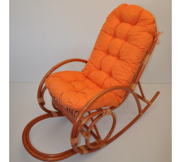 Vankúš pre hojdacie kreslo oranžové zvýraznenia