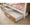 Detská Poschodová Posteľ Jori 180x80 s matracom Biela+Biela