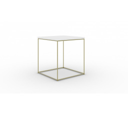 Konferenčný stolík Adina Zlatý+Biely Lesk