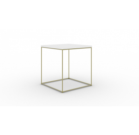 Konferenčný stolík Adina Zlatý+Biely Lesk