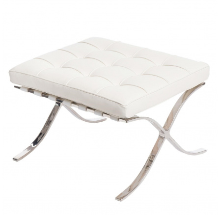 Podnožka BA1 biela prírodná koža