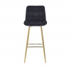 Barová stolička H2-FX, čierna / zlatá
