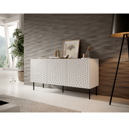 Komoda HOLE 152 matná biela / matná biela Komoda HOLE 152 matná biela / matná biela