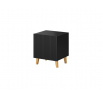 Nočný stolík PAFOS, ČIERNY matný