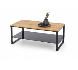 Konferenčný stôl ARTIGA lavica dub zlatý / čierny