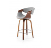 Barová stolička H123, Sivá/Orech