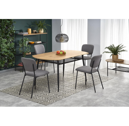 Jedálenský stôl JACKSON, Zlatý dub/Čierna