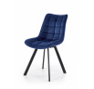 Jedálenská stolička K332 VELVET, Modrý Bluvel 86/Čierna