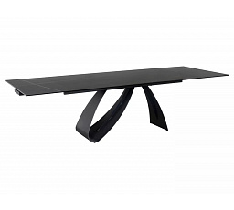 Jedálenský stôl DIUNA CERAMIC, Sahara Noir čierny mat/Čierny mat