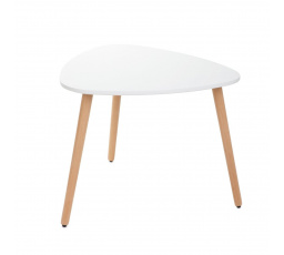Konferenčný stolík TRAVESA prírodný s bielou doskou 60×60×48cm 869735