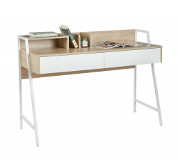 Písací stôl dub sonoma/biely B15-FXJG