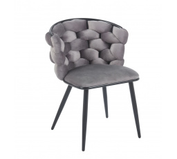 Stolička velvet sivá K47-FXJG B