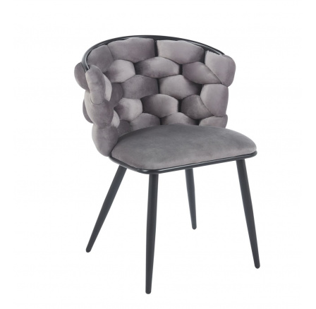 Stolička velvet sivá K47-FXJG B