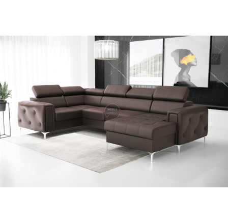 Rohová sedacia súprava ORION MAX III s funkciou spania 165x320x185 cm prírodná koža - prírodná koža - voliteľná farba, Ľavá strana Rohová sedacia súprava ORION MAX III s funkciou spania 165x320x185 cm prírodná koža - prírodná koža - voliteľná farba, Ľavá strana
