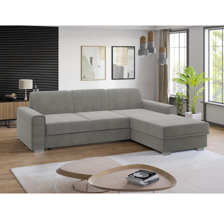 Rohová sedacia súprava Lubor P svetlosivá