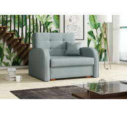 Modro-šedé kreslo Vivian Gold I